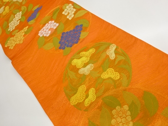JAPANESE FUKURO OBI FOR SUMMER / WOVEN FLOWER